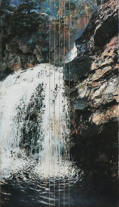 Mantykoski Waterfall by Akseli Gallen Kallela